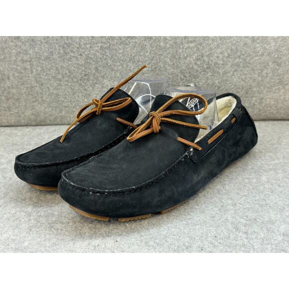 Rockport Rhyder Tie Slipper Moccasin Driver NAVY Suede Leather - Size 10M main image 4